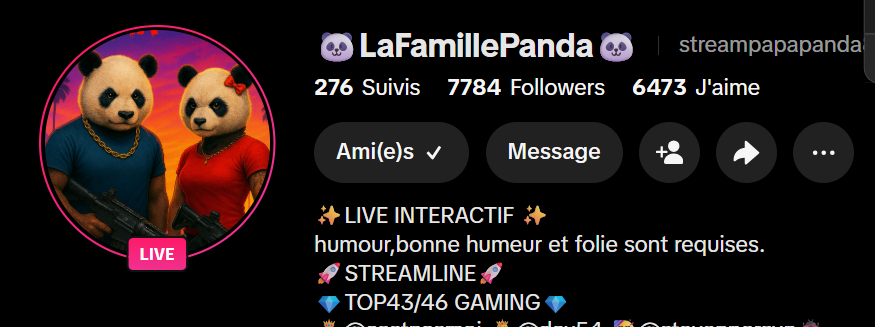 Photo de profil de 🐼 LaFamillePanda 🐼